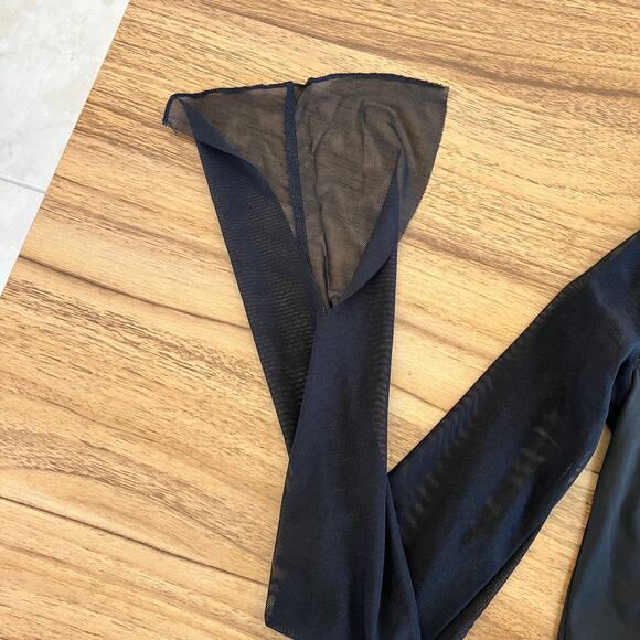 Maison Femalien Lina Cutout Strappy Mesh Bodysuit Black Small - Picture 6 of 8